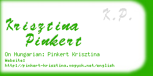 krisztina pinkert business card